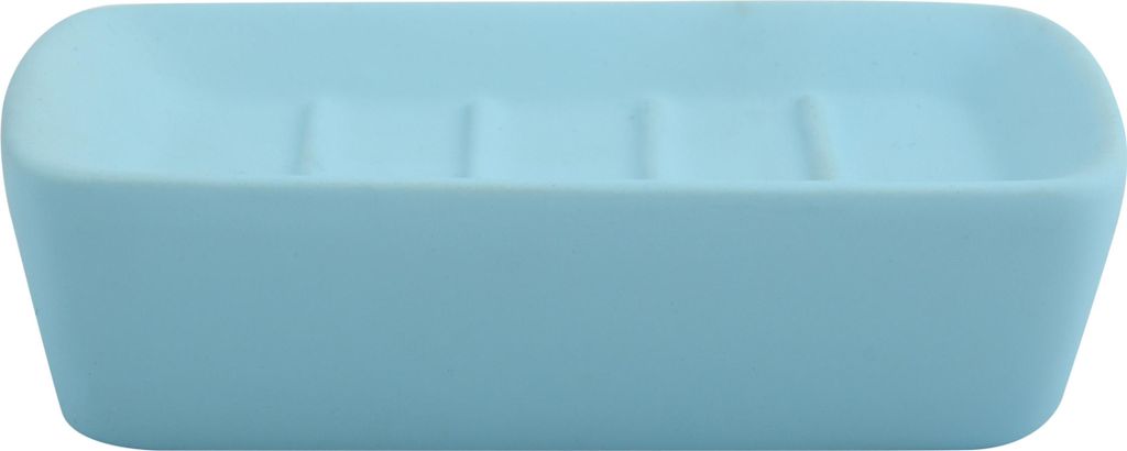 MSV 140932 - haití y Soporte para el jabón de cerámica Azul Claro 2905c 11,8 x 3 cm, Blau, Keramik, Rechteckig, 113 mm, 75 mm, 29 mm