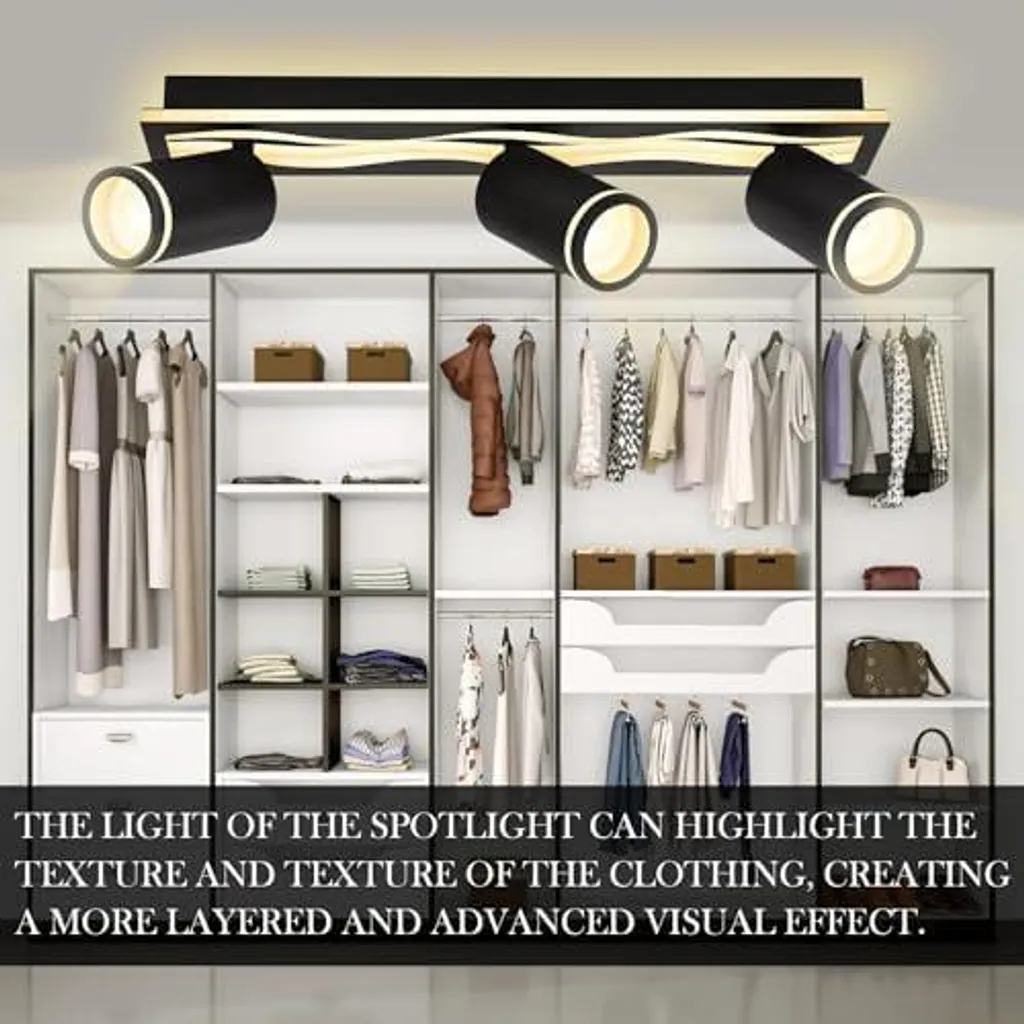 Plafonnier LED moderne orientable à éclairage chaud 3000K pour intérieur - 4