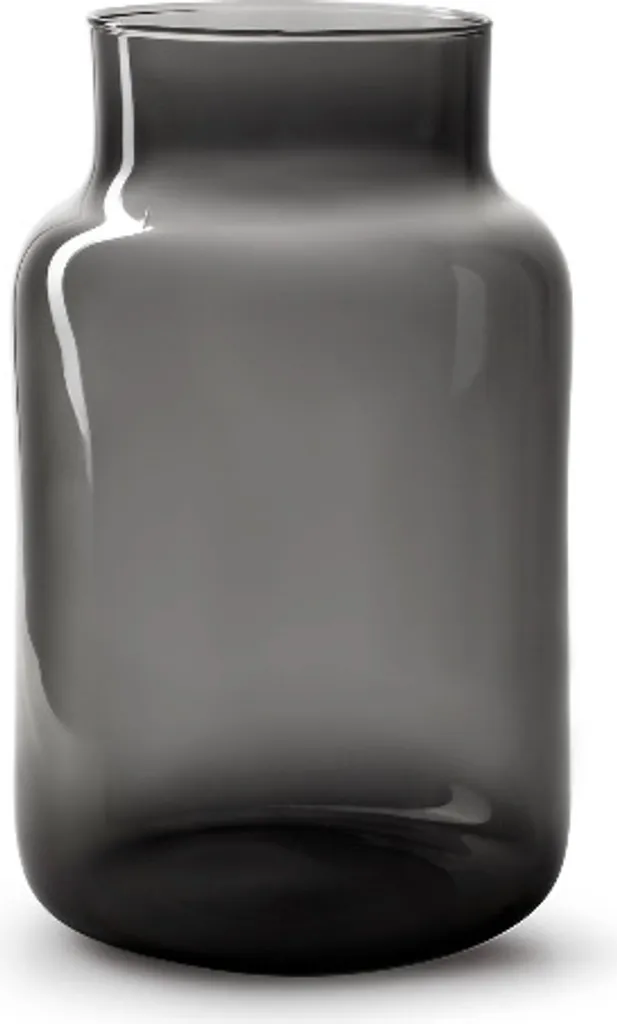 Bloomique Vase Gigi Noir - Vase en Verre Fait Main - H30 x Ø12 cm Chic