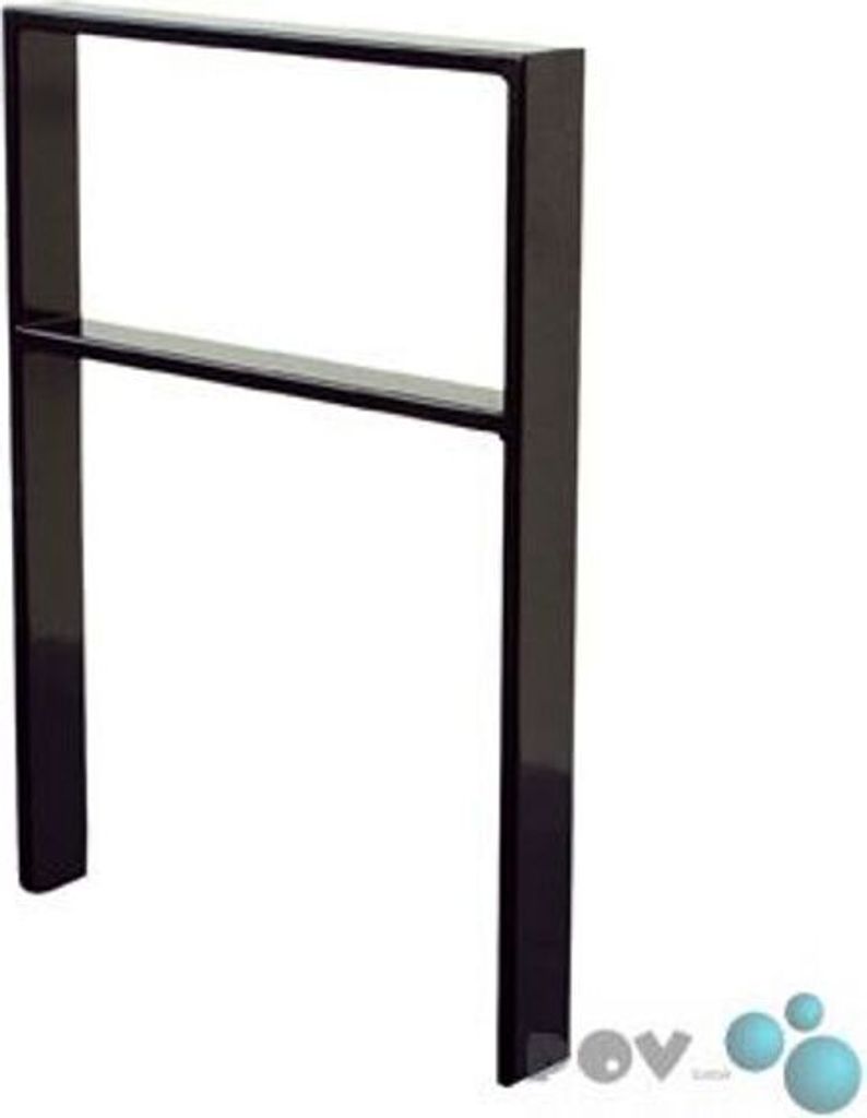 Anlehnbügel aus Flachstahl 50 x 12 mm, mit Querholm, mit Lackierung 750 mm