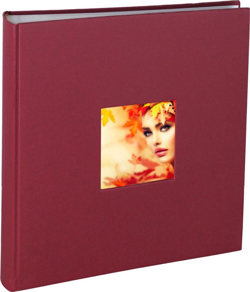 Flair Fotoalbum 30x30 cm 100 weiße Seiten Seiten Jumbo Buchalbum Fotobuch - Farbe: Rot