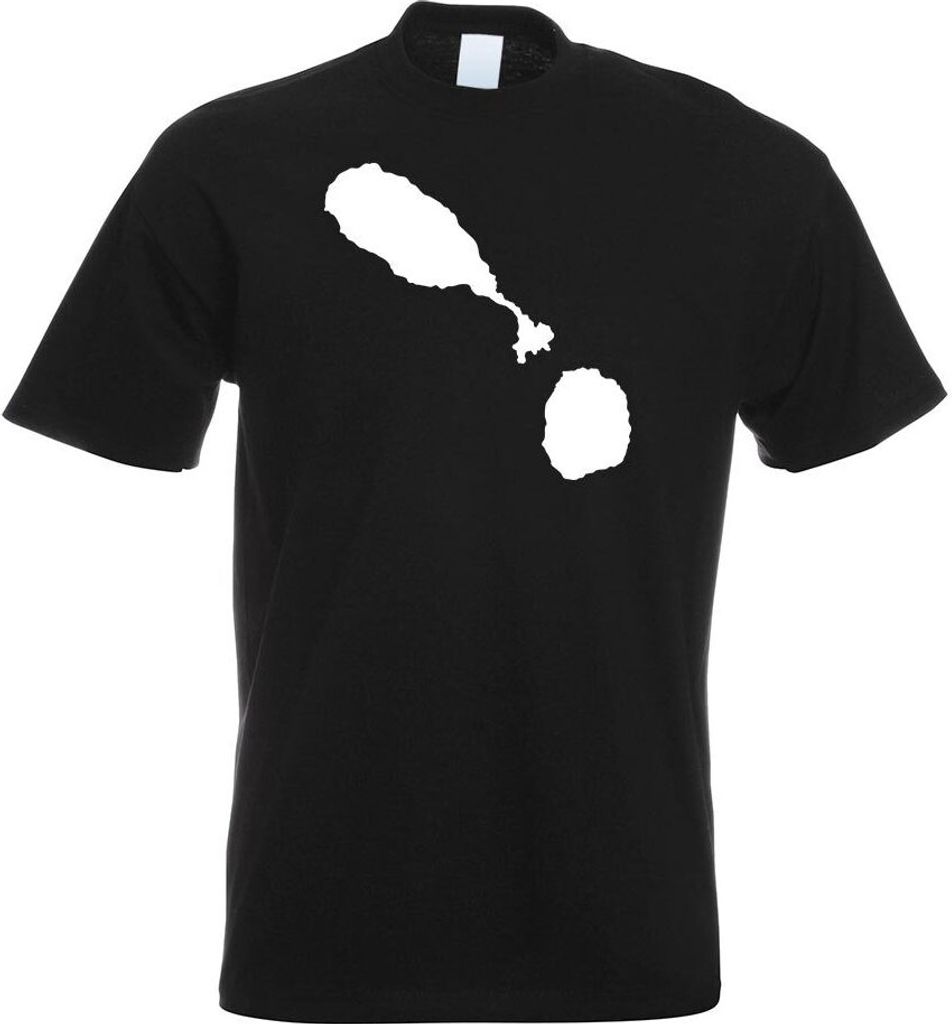 Kiwistar - T-Shirt - schwarz - St. Kitts und Nevis Umriss Kontur Herren Funshirt Bedruckt Design Sprüche Spruch Motive - mit Motiv Bedruckt - Funs...