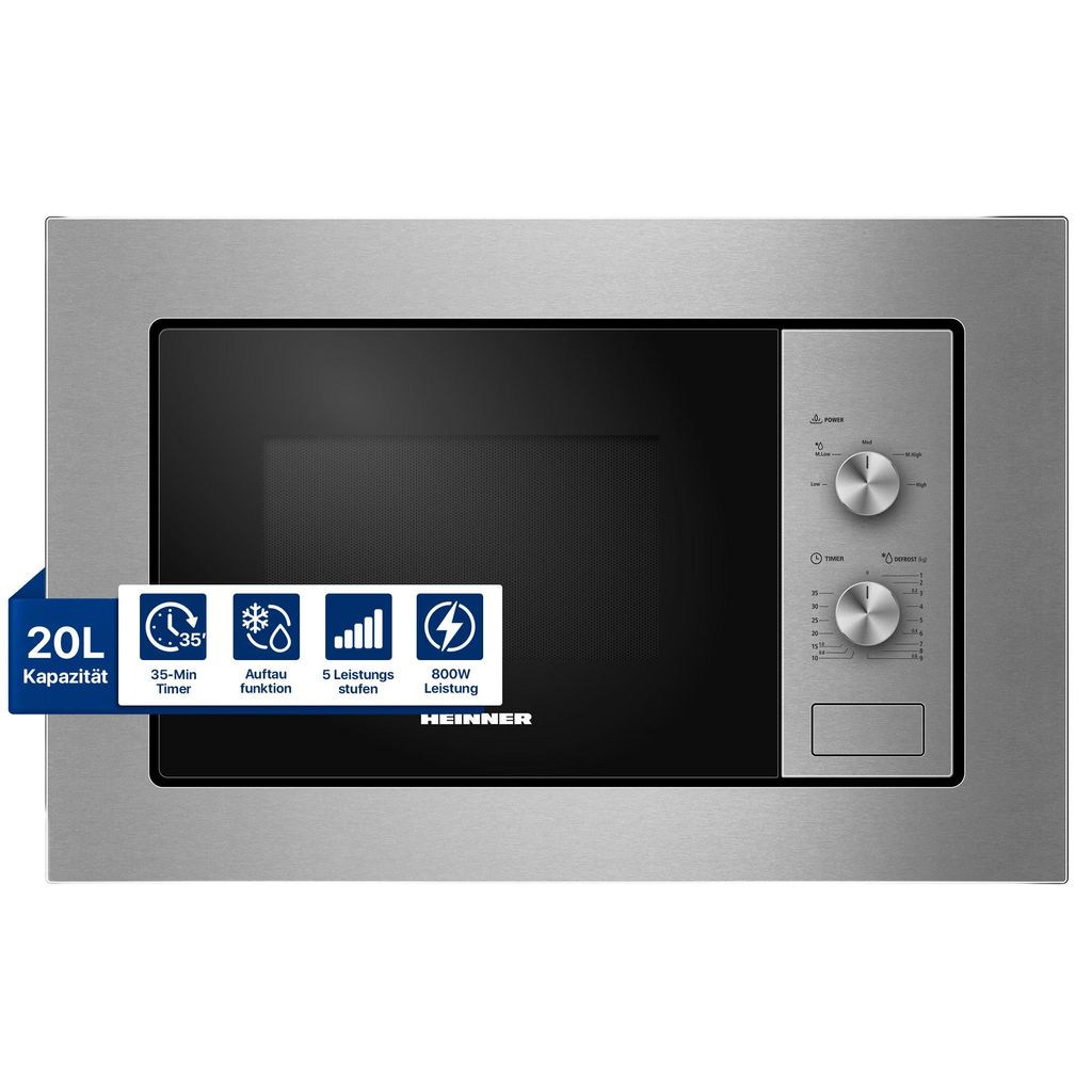 Heinner HMW-MDBI20MIX, Integriert, Grill-Mikrowelle, 20 l, Produktbild 