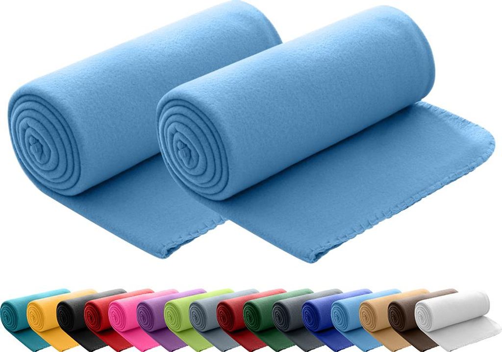 2 coperte in pile blu Immagine del prodotto 