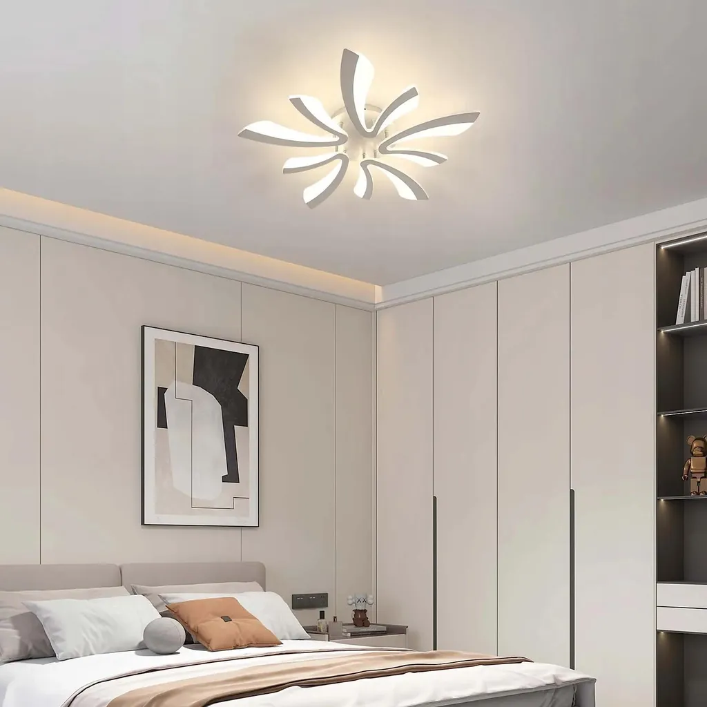 Plafonnier LED 48W Argent avec Intensité Réglable et Télécommande - 8