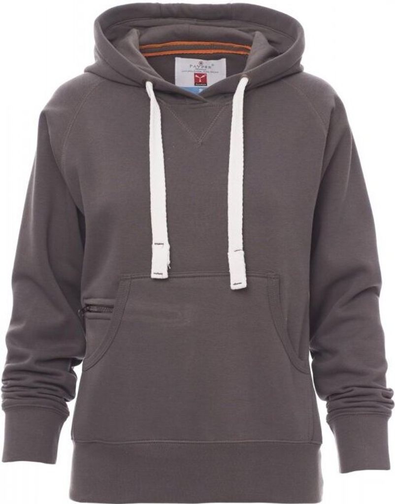 Damen Sweatshirt mit Kapuze "ATLANTA+LADY" - Payper Rauchgrau XXL