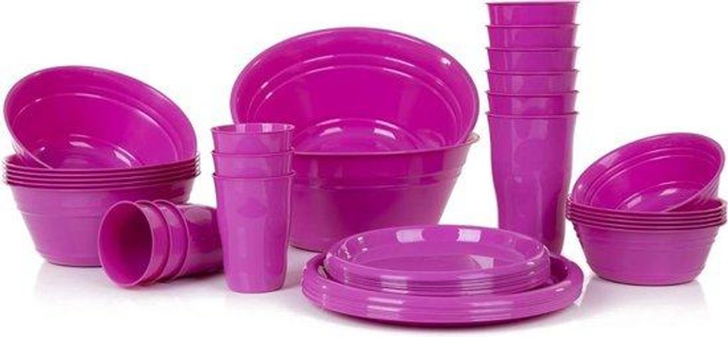 Party-Spielzeug-Set aus Plastik, 38 Teile, Fuchsia