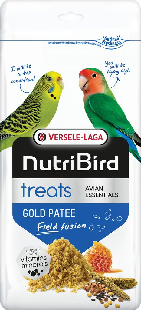 Versele Laga NutriBird Treats Gold Patee Field Fusion 250 g - Schätze der Felder für kleine und mittelgroße Papageien
