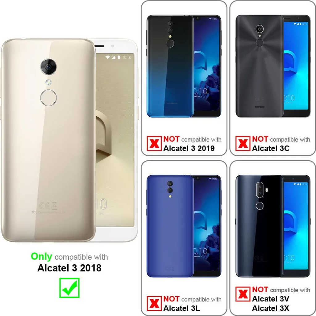 Cadorabo Pellicola Protettiva Compatibile con Alcatel 3X