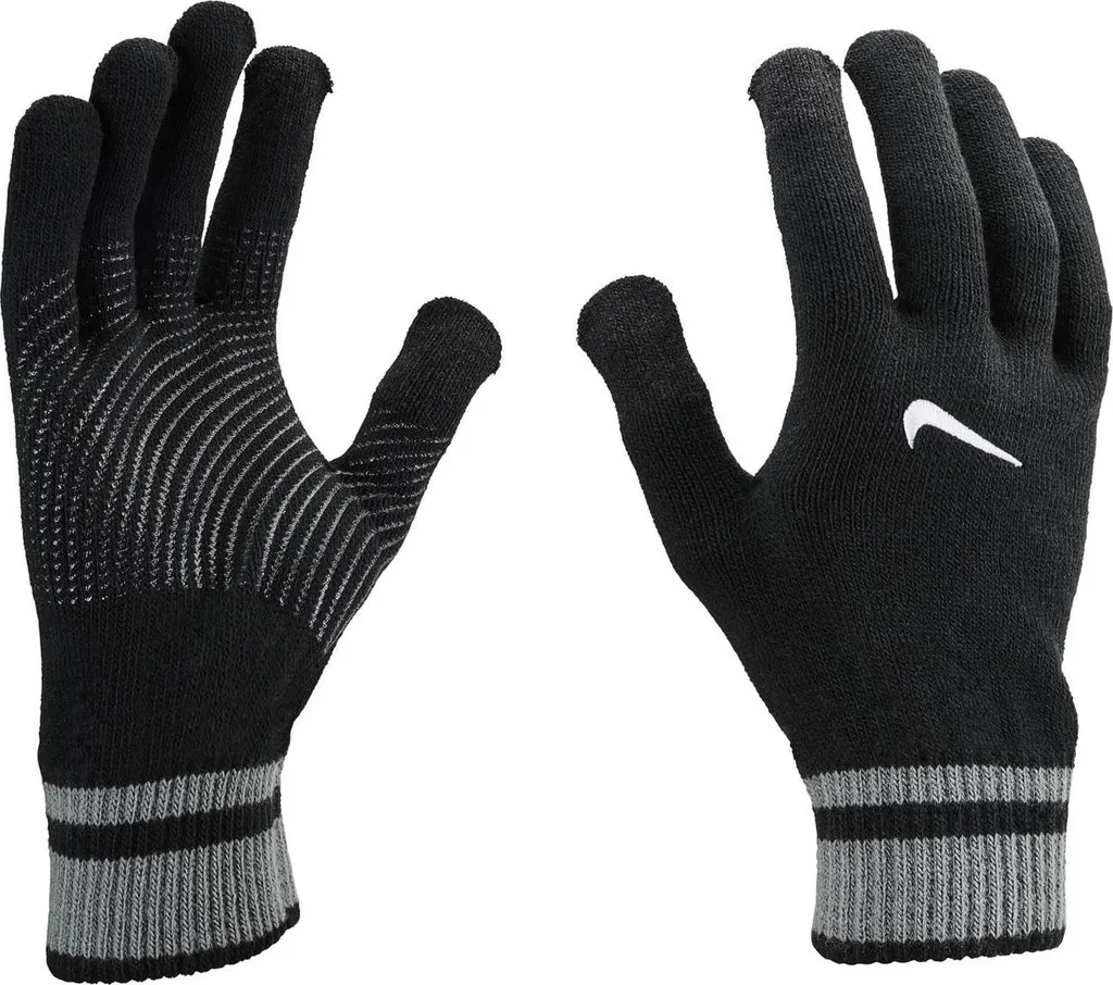 Guanti Nike Knit Tech & Grip 2.0 - Guanti Neri Sportivi con Touchscreen