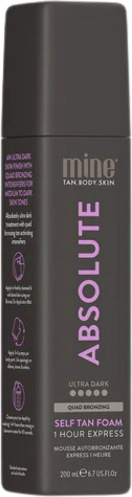 MineTan Absolute Ultra Dark mousse selbstbräuner 200 ml ohne streifen