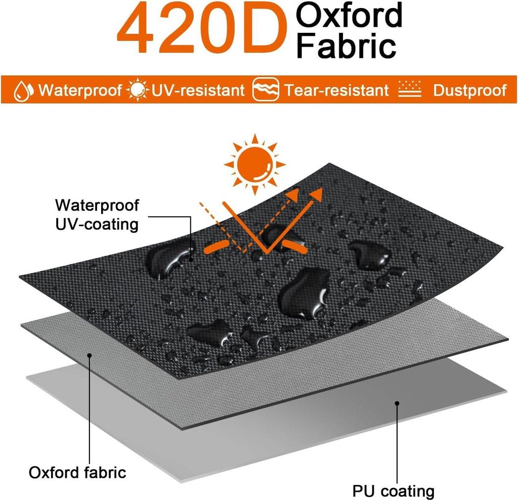 WOLTU Abdeckung für Gartenmöbel, aus 420D Oxford Gewebe, Produktbild 2