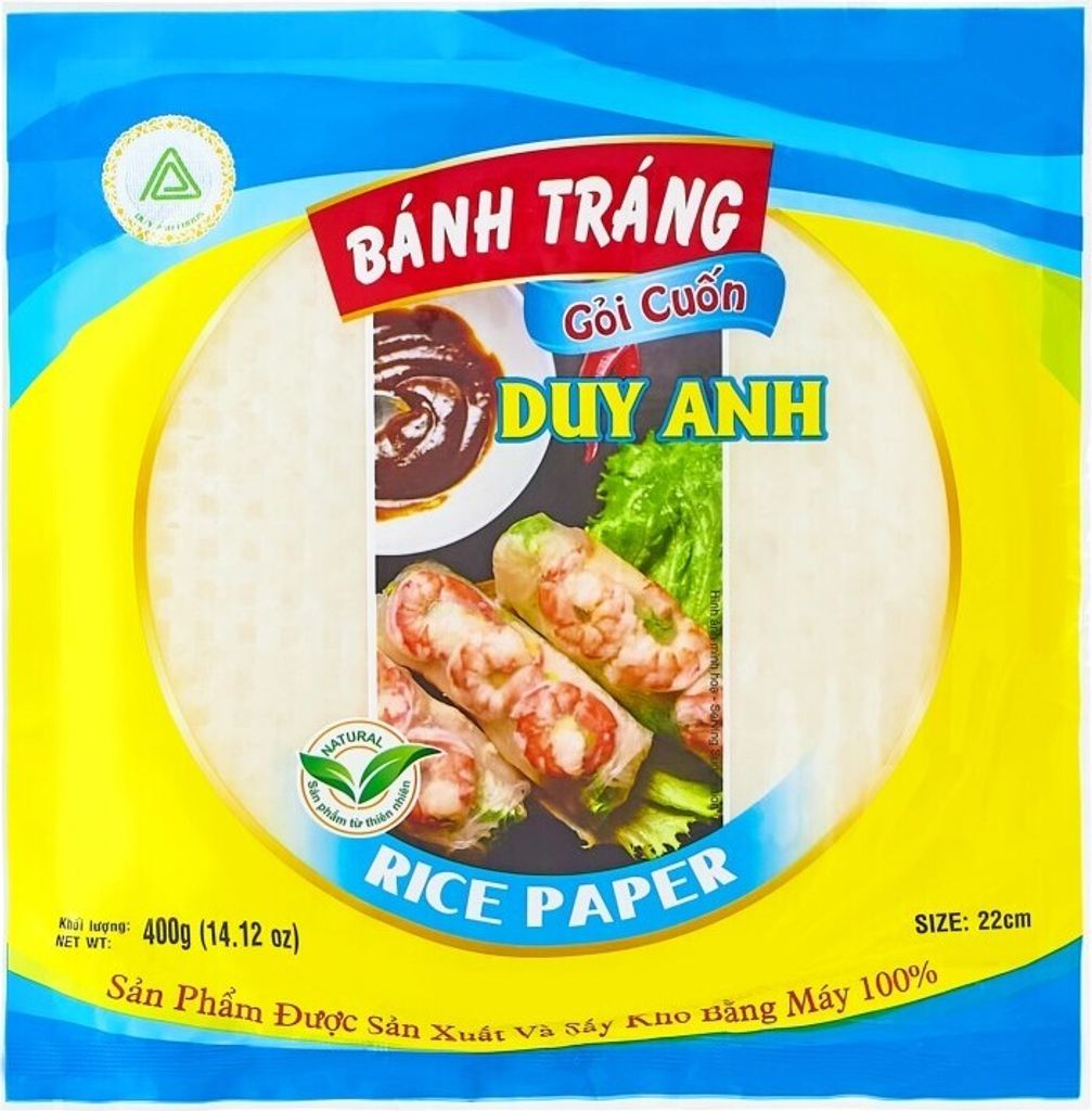 Rýžový papír na jarní závitky kulatý - 400 g Rýže Duy Anh Obrázek produktu 
