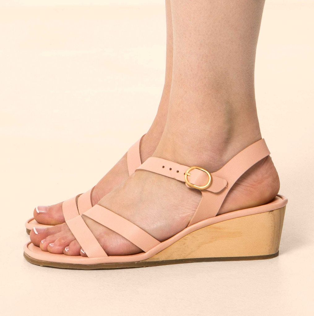 El Naturalista Sandalen mit hohem Absatz Damen N852 SOFT NAPPA SALMON/ GAIA Farbe Koralle