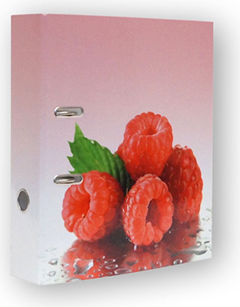 Motivordner / DIN A4 / 8cm Rückenbreite / "Himbeeren" Produktbild 