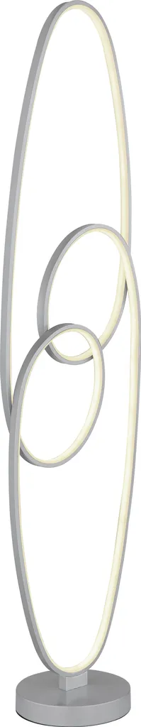 Lampadaire LED de Salon en Métal Argenté Mat pour Éclairage d'Ambiance