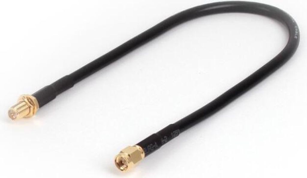 HDF200 Low Loss-Kabel 0,3m RP-SMA Einbaubuchse auf SMA Produktbild 