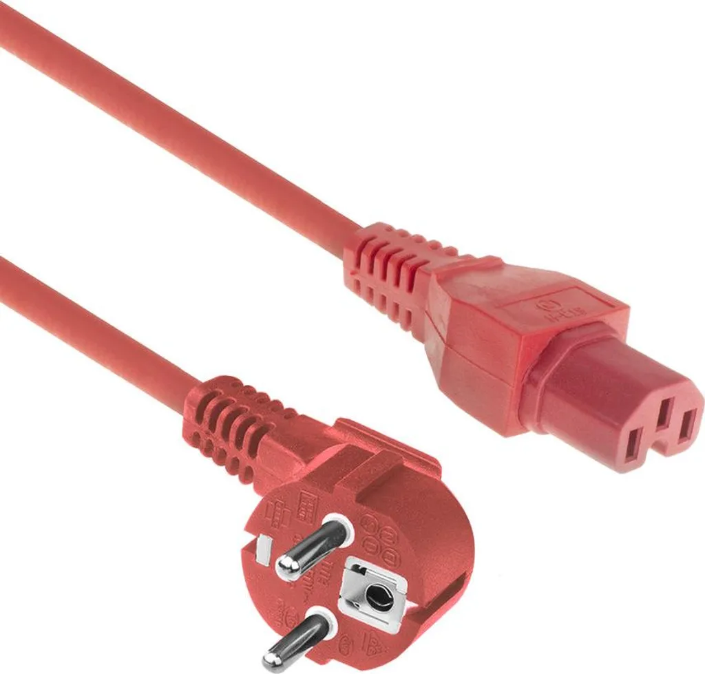 ACT AK5314 Cavo di alimentazione rosso 1 m accoppiatore CEE7/7 C15 (AK5314)