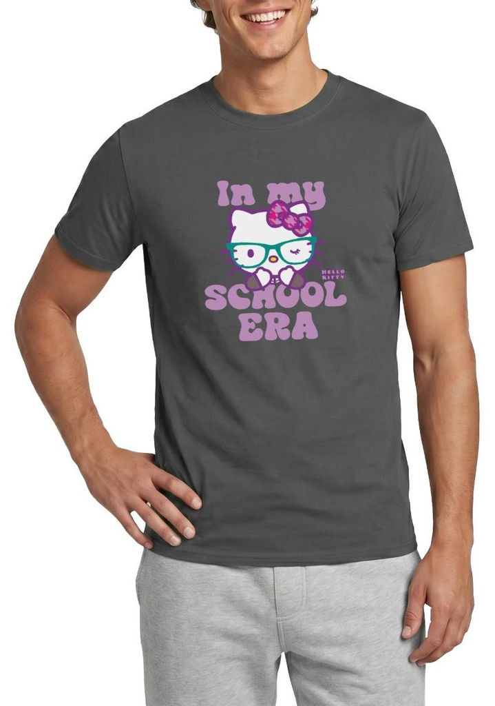Spreadshirt Hello Kitty Schulkind In My School Era Männer T-Shirt, XL, Anthrazit
