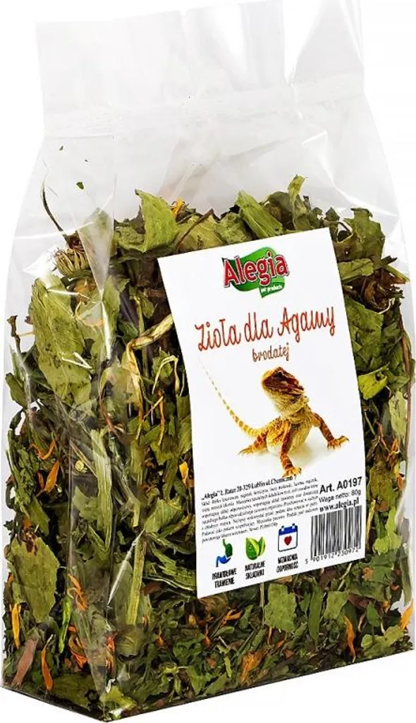 Alegia Herbes avec Larve de Papillon de Nuit pour Agame Barbu 80g