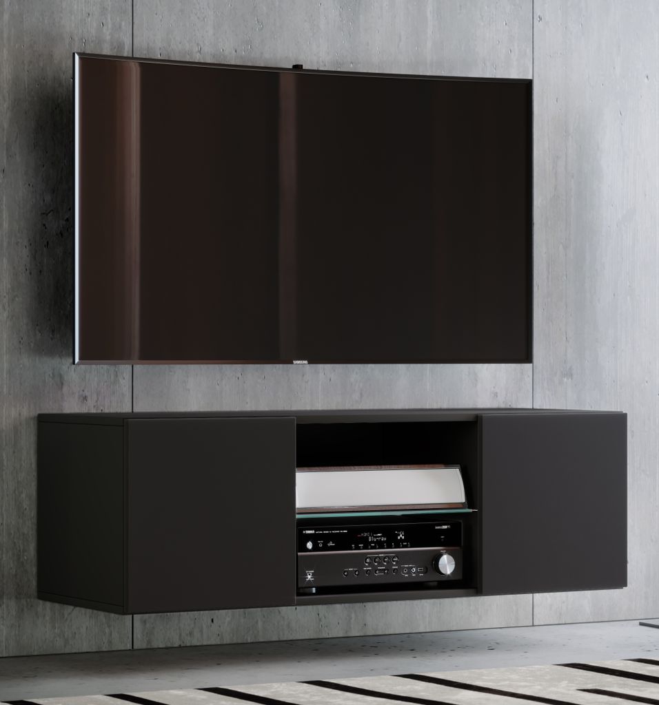 VCM TV Möbel | Wandboard | Lowboard hängend | Maße H. 40 x B. 115 x T. 36 cm | Wandschrank - Jusa