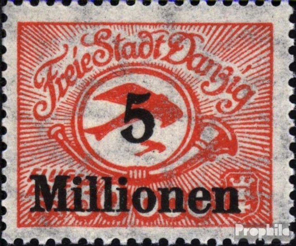 Briefmarken Danzig 1923 Mi 180 postfrisch Flugpost