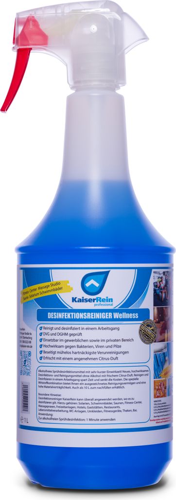 Desinfektionsreiniger Wellness/Spa 1L zur Reinigung und Produktbild 