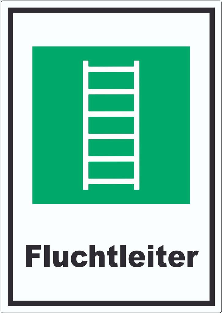 Fluchtleiter Aufkleber A0 (841x1189mm)