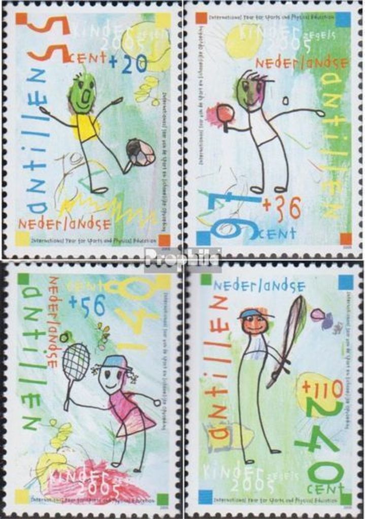 Briefmarken Niederländische Antillen 2005 Mi 1405-1408 (kompl.Ausg.) postfrisch Jahr des Sports
