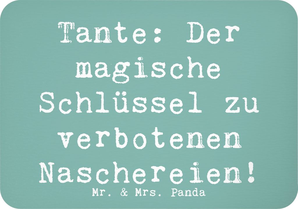 Mr. & Mrs. Panda Kühlschrankmagnet Spruch Zauberhafte Tante - Meeresbrise - Geschenk, Verwandtschaft, Handarbeit, Neffe, Weihnachten, Pinnwandmagn...