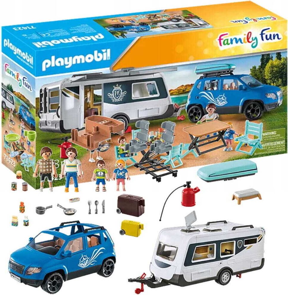 Playmobil 71423 Coche Con Caravana Playmobil Playmobil Fun Park