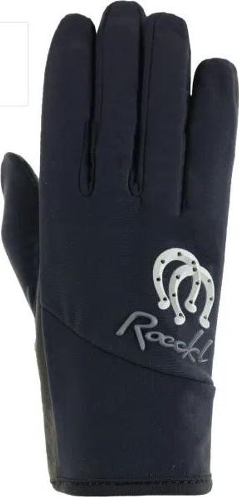 Roeckl Keysoe Kinder Reithandschuh schwarz mit silber gefüttert, Roe17_Gr.:5