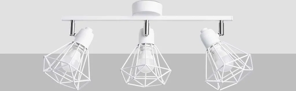 Lampada ARTEMIS 3 Sollux Bianco Acciaio | Plafoniera Moderna E14 3 Luci - 10