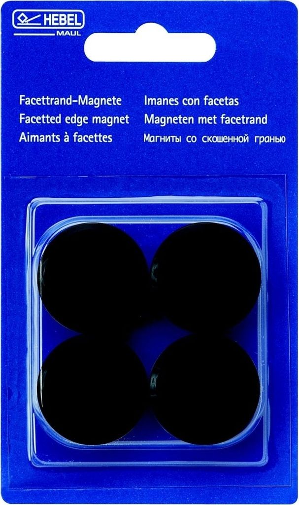 Rundmagnet 30mm Durchmesser 0,6kg Haftkraft VE=10x 4 Stück schwarz