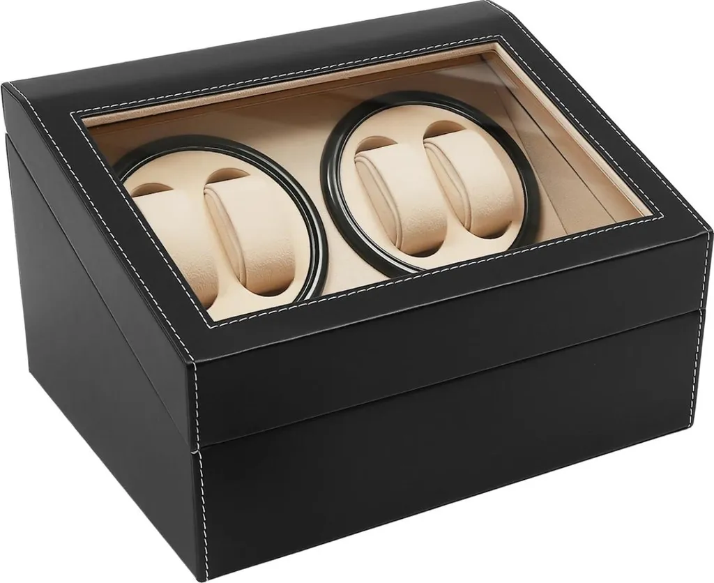 Vetrina espositiva per orologi, design a 10 scomparti, cuscini rimovibili, nero