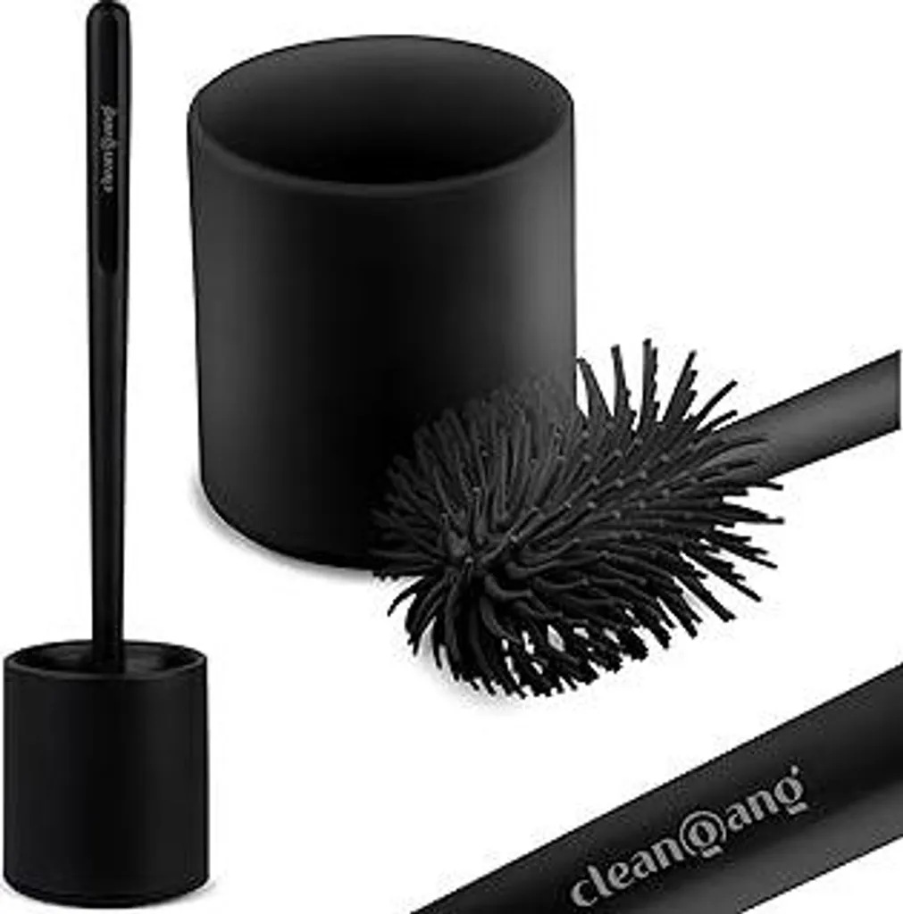 Cleangang Scovolino WC Silicone Nero: Set Professionale Design Moderno