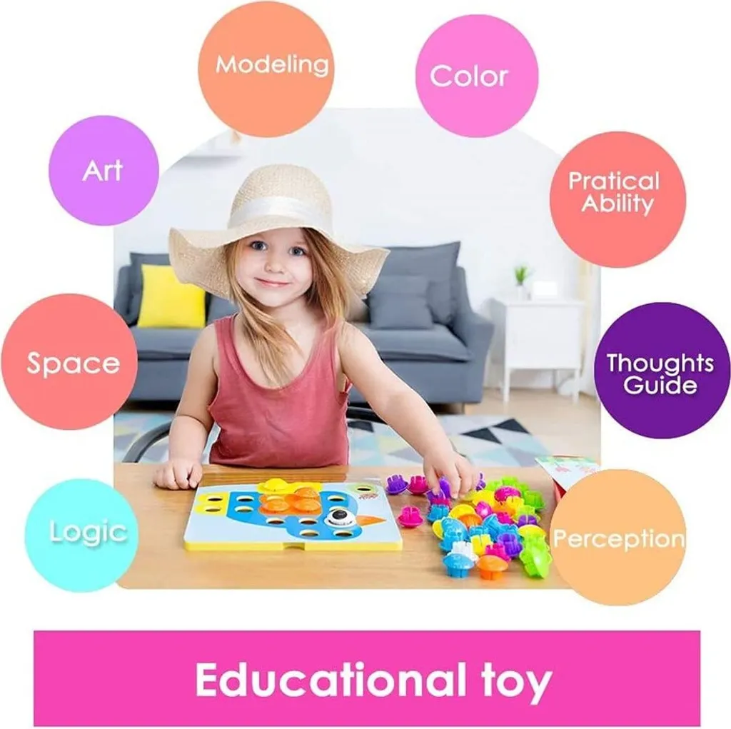 Mosaik Steckspiel Ab 2 Jahre - 45 Teile Lernspielzeug