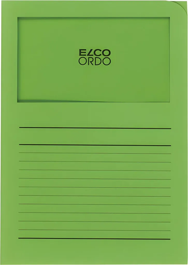 Cartelle Elco Ordo 29489.62 Verde 120g con Finestra - Stock 100 pz