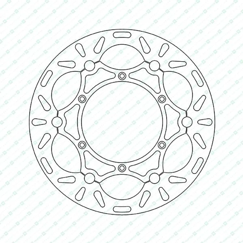 Disque de frein DF5040AF flottant 270mm avec 6 trous pour moto
