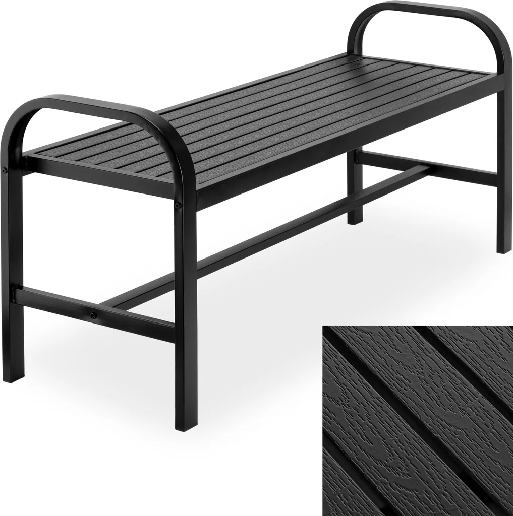 Banc de jardin en métal Sobo : fini la rouille avec cet acier traité