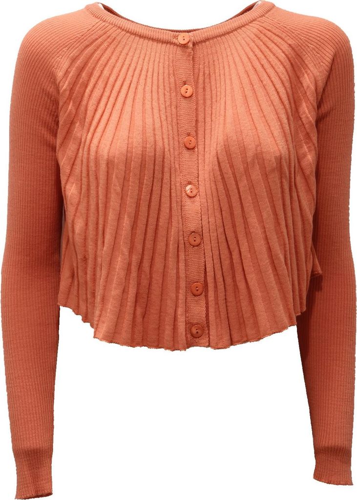 8262AF cardigan donna TWIN-SET salmon pink mix wool sweater women
