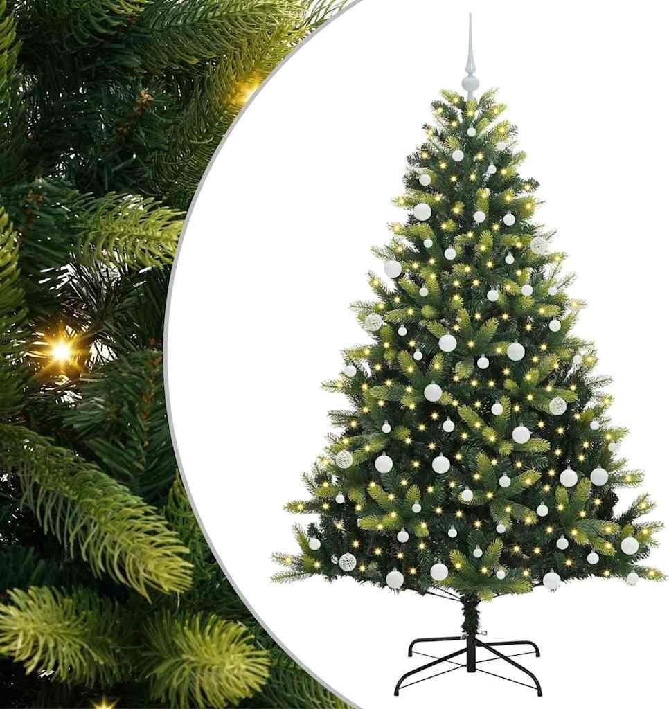 Künstlicher Klapp-Weihnachtsbaum mit 300 LEDs Grün 180 cm