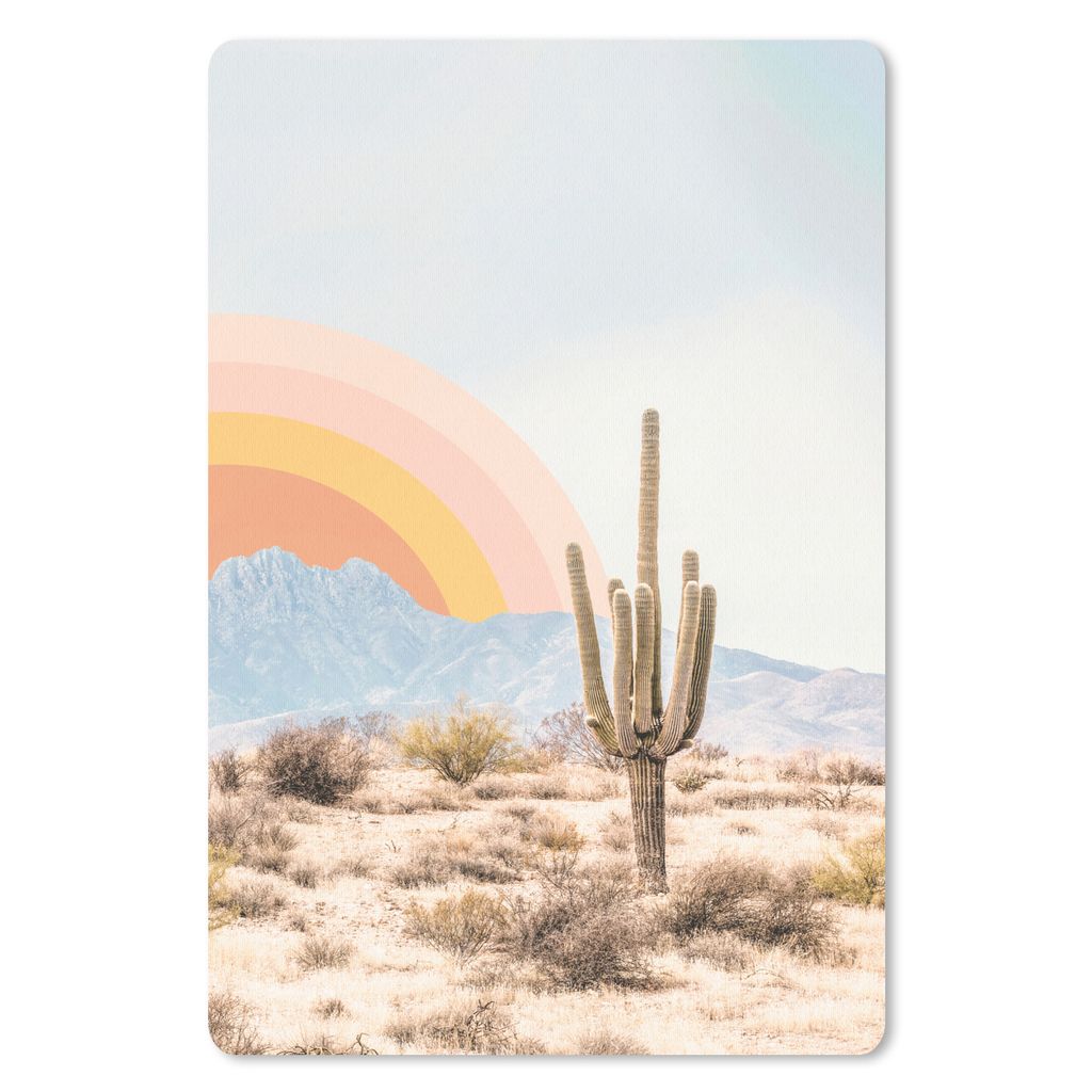 MuchoWow Mauspad Mousepad Kakteen - Pflanzen - Natur - Sonne 40x60 cm - Mousepads - Maus Mat - Pad - Mausunterlage - Schreibtisch Accesoire