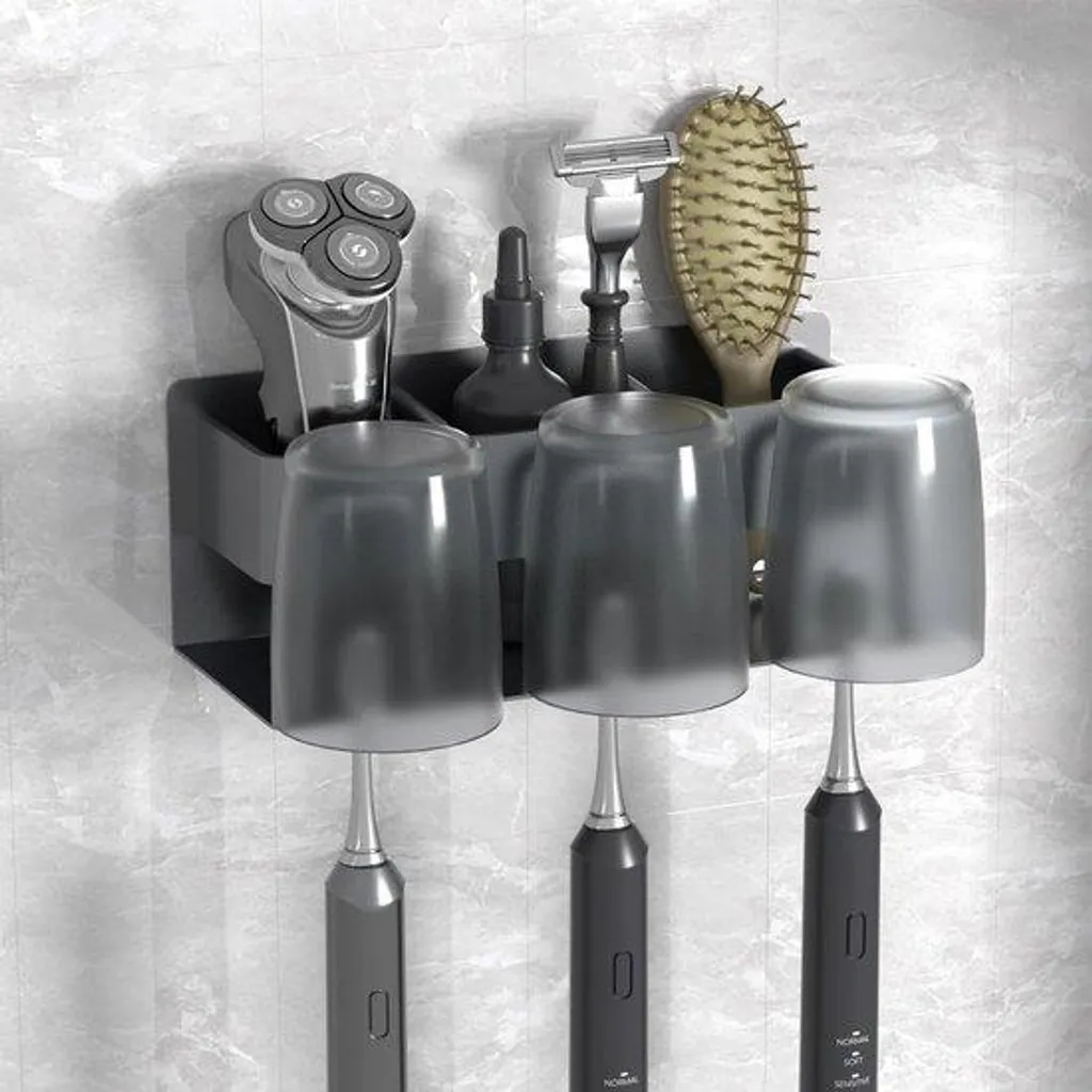 Support de brosse à dents individuel en aluminium au design moderne