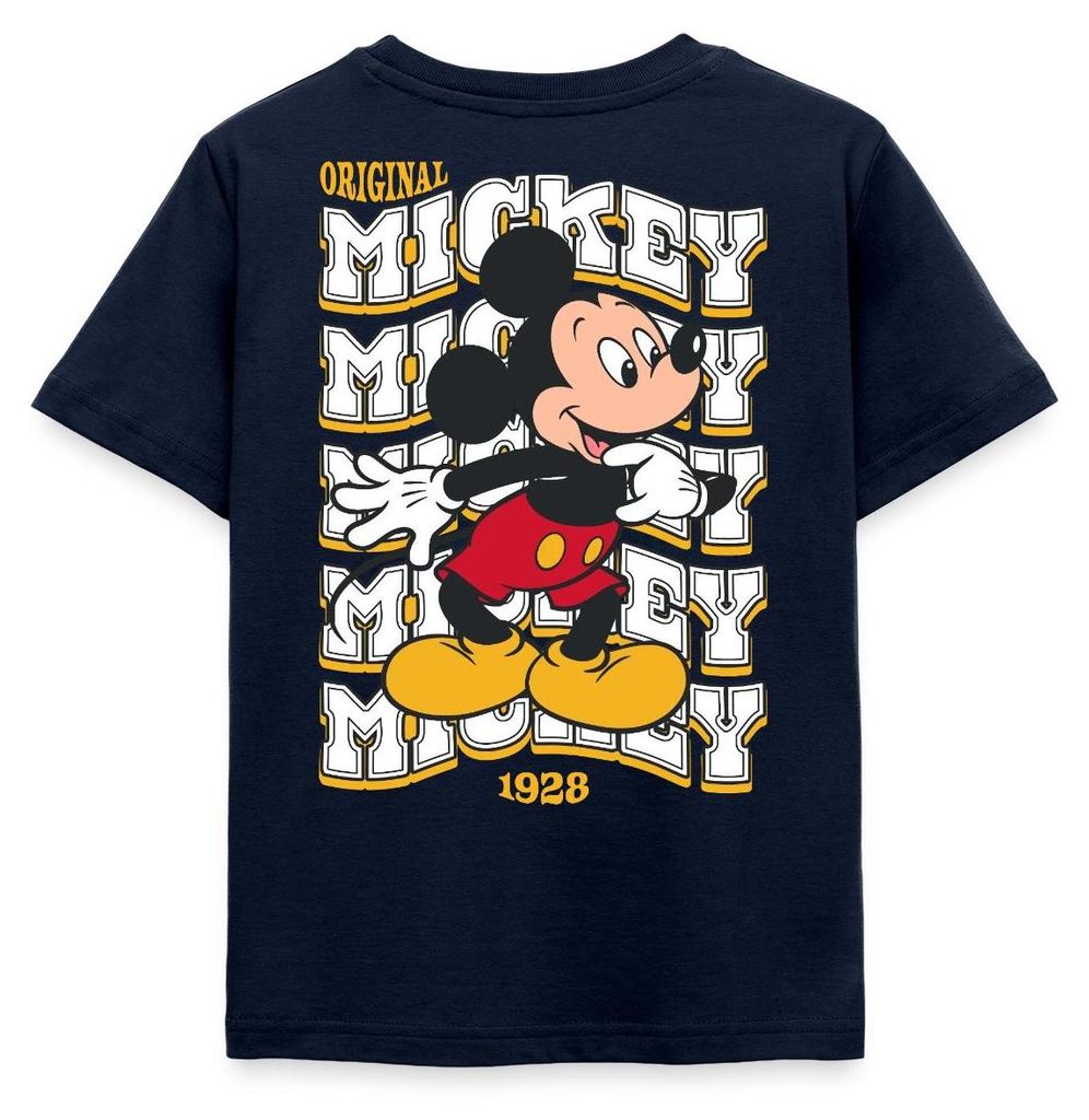 Mickey & Minnie Mickey Mouse Original 1928 Kinder T-Shirt, 110/116 (5-6 Jahre), Navy