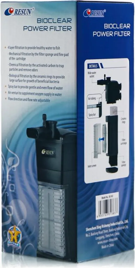 Stop à l'eau trouble ! Filtre interne Resun BioClear 300 - Solution 4in1 - 11