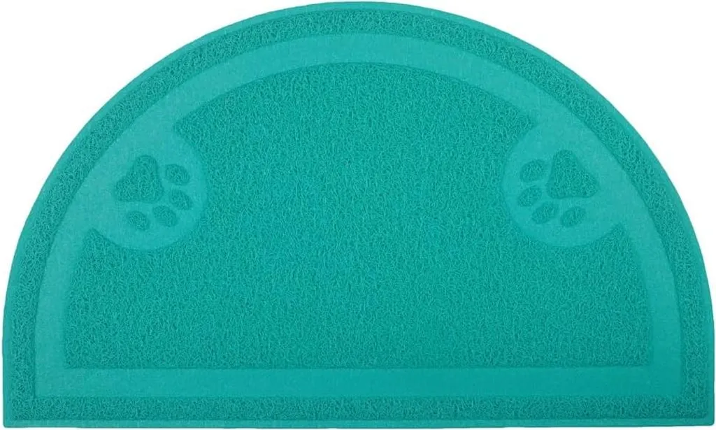Tapis litière chat turquoise 60x36cm pour garder vos sols propres