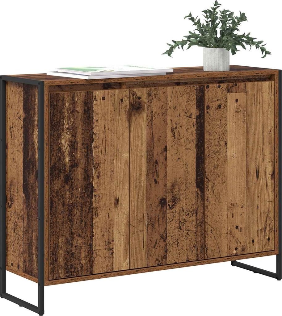 vidaXL Bočná skrinka z regenerovaného dreva 96,5 x 30 x 75 Obrázok produktu 