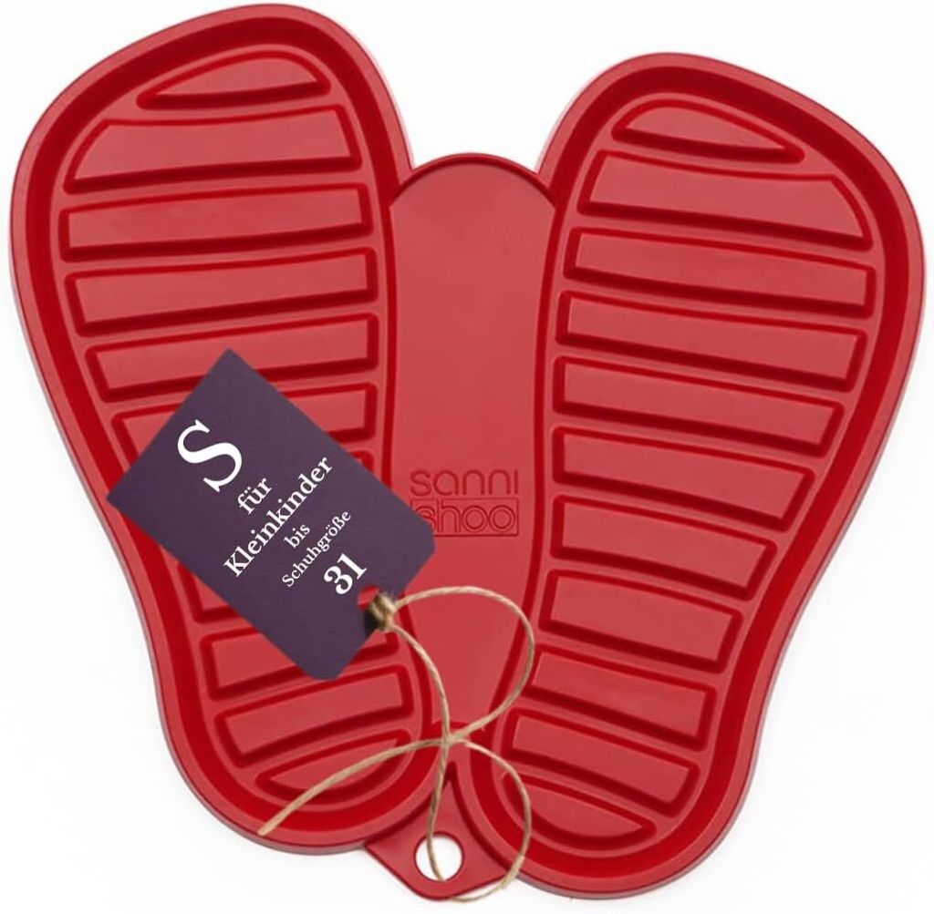 Sanni Shoo Schuhablage, Schuhmatte, Schuhabtropfmatte, Fußmatte, Schuhabtropfschale, shoo.pad, Gr. S rot