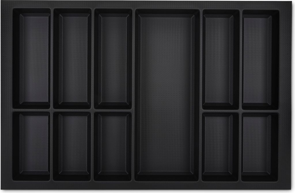 ORGA-BOX VII Design Besteckeinsatz schwarz 726 x 474 mm Produktbild 